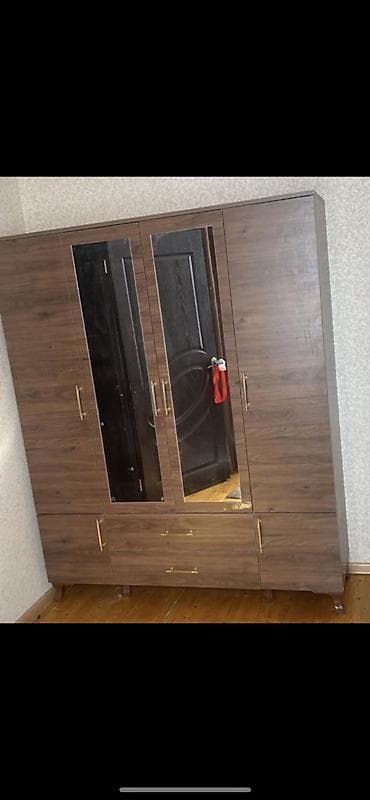 col qapı: Geniş və funksional 5 qapılı dolab - Material: taxta fakturalı — 2