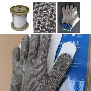 əlcek: Polad əlcək Demir elcek Dəmir əlcək Metal simden hazırlanmış əlcək — 3