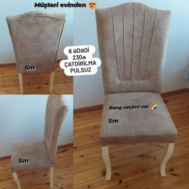 masalar ve stullar: Qonaq otağı üçün, Yeni, Dördbucaq masa, 6 stul — 14