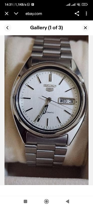 Сумки: Seiko 5 avtomatik qol saatı - Klassik dizayn: gümüş rəngli — 1