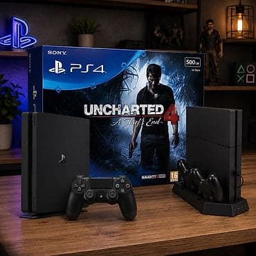Sony PlayStation 4 Slim “Uncharted 4: A Thief’s End” bundle üzərində