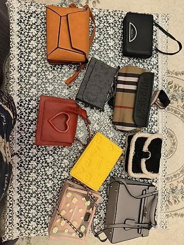 usta çantası: Qadın çanta kolleksiyası - Müxtəlif dizayn və ölçülərdə 10 ədəd çanta — 1