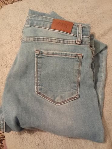 Məhsul: Açıq mavi denim şalvar 2 dəfə geyinilib - Brend: Zara (arxa — 5