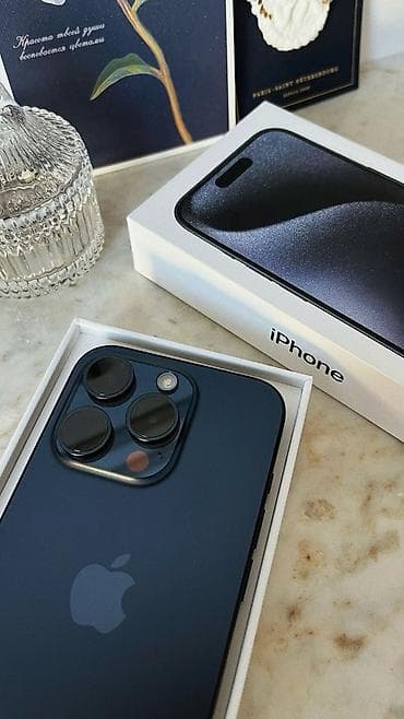 printer rengleri satisi: IPhone 15 Pro Max, 256 GB, Blue Titanium, Zəmanət, Barmaq izi, Simsiz şarj — 1