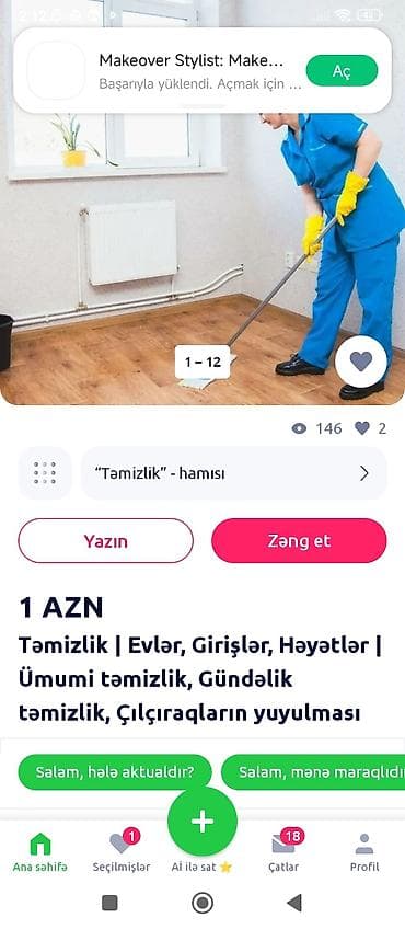 quyu qazan usta: Xidmət: Peşəkar təmizlik Tətbiq sahələri: - Ev və mənzillərin — 2