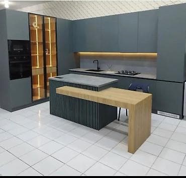 mebel boyasi: Sifarişlə mətbəx dəsti, Özü çəkən petlələr, MDF, Pulsuz çatdırılma — 1