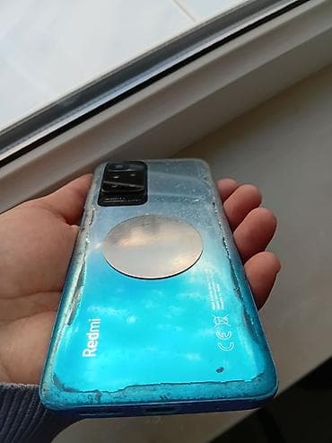 balaca telfonlar: Redmi 10, 128 GB, rəng - Göy, Barmaq izi — 7