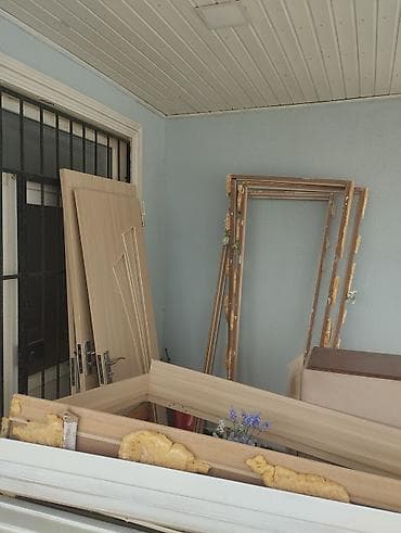 İç qapı dəsti – ağac naxışlı, açıq qəhvəyi ton işlənmiş 6 ədəd ev — 3