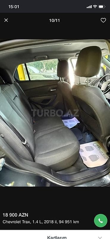 disk satisi: Chevrolet Tracker: 1.4 l | 2018 il 94951 km Krossover — 9