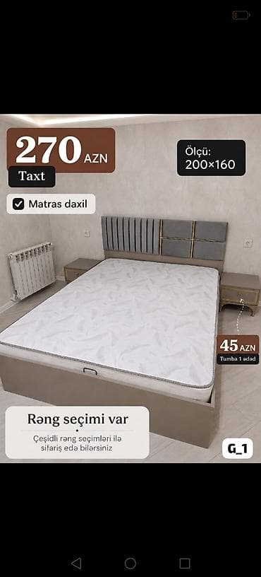 modern stol stul: *Taxt Çarpayı ✨270Azn* ✔️Ölçü:200×160* ✔️Rəng seçimi var ✔️İstehsal — 1