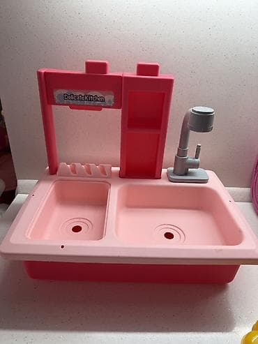 Uşaq oyuncağı: “Delicate Kitchen” mini mətbəx lavabosu - İki gövlü — 2