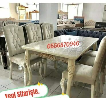 венский стул: Qonaq otağı üçün, Yeni, Açılmayan, Dördbucaq masa, 6 stul — 23