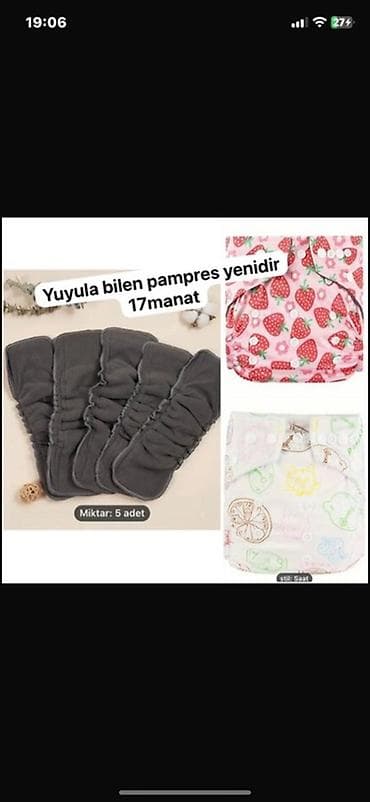 3 yaş: Yuyulan bezi paketi tekce icine kecen bezleri 25 manata alinmishdi — 1
