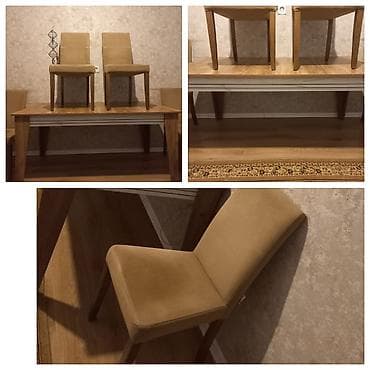 oturacaq stolu: Mətbəx üçün, Açılmayan, Dördbucaq masa, 2 stul — 1