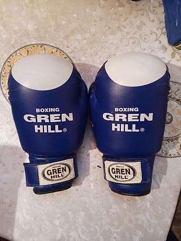 boks makinası: Məhsul: 1) Gren Hill boks əlcəkləri - Rəng: mavi-ağ - Nişanlama — 1