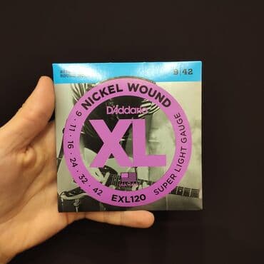 ucuz gitaralar: Elektro gitara simləri Daddario EXL120 Həm yeni başlayanlar, həm — 2