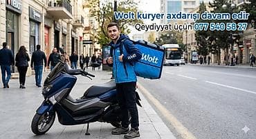 Wolt kuryer xidməti üçün iş imkanı - Şəhər daxilində yemək və digər