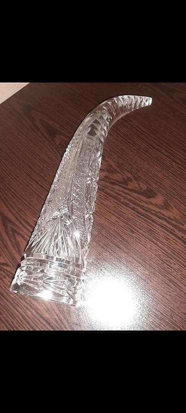Buynuzlar: Əsl xrustal dekor – “buynuz” formalı - Material: qalın, şəffaf kəsim — 2