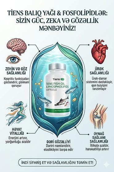 optitech vitamin c: Məhsul: Tiens Fish Oil & Phospholipids Softgels Təsvir: - Balıq — 1