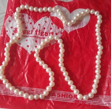 sırğa şəkilləri: İnci aksessuar dəsti - Tərkib: süni inci muncuqlardan hazırlanmış — 6