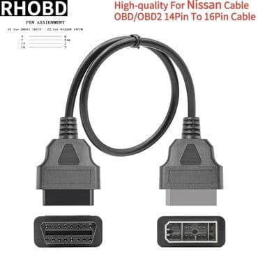 Avtomobil kompressorları və nasosları: Avto diaqnostika kabeli. Adapter for: Mercedes üçün 38 pin (full) to — 19