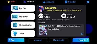bil: EFootball mobil hesabı/squad satışı - Rejim: Sıralama – 1-ci Klasman — 1
