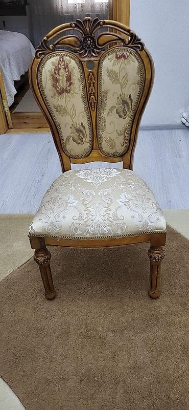 ağ stol: Qonaq otağı üçün, Dördbucaq masa, 8 stul — 3