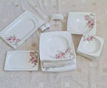 servis qablar: Nahar dəsti, rəng - Ağ, Farfor, 6 nəfərlik, Türkiyə — 2