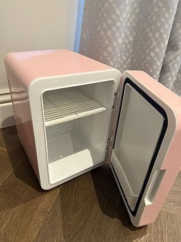 printer satilir: Mini soyuducu – çəhrayı, şüşə ön qapılı - Kompakt stolüstü model — 3