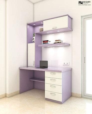 döş stolu: Dördbucaq masa, Stulsuz, Polkalı, Siyirməli, Türkiyə, Mat laminat — 8