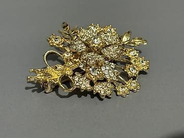 broskalar: Bəzək broş kolleksiyası - Model 1: Qızılı tonlarda, iri — 10