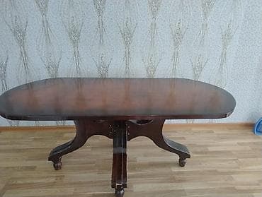 Qonaq masası, Açılmayan, Taxta, Oval masa
