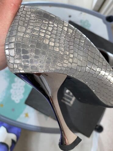 зеленые туфли: Туфли, Размер: 37, цвет - Серебристый, Новый — 17