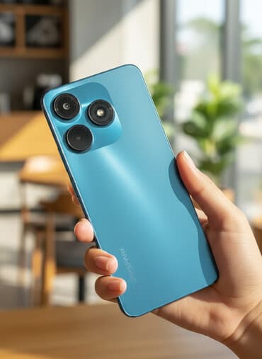 телефоны fly 4: Tecno Spark 10 4G, 128 ГБ, цвет - Синий, Отпечаток пальца, Face ID — 1