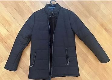 Kişi qış gödəkçəsi – qara rəng - Uzun model, sadə və zərif dizayn -