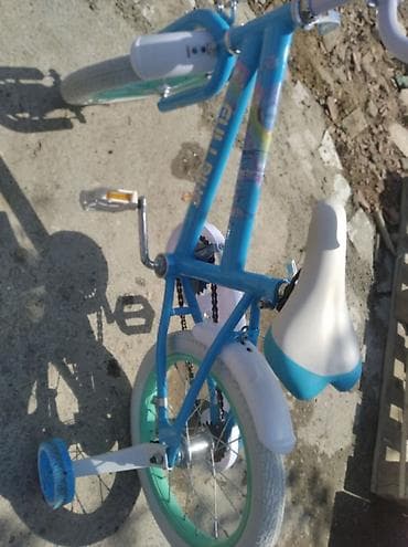 Uşaq velosipedi – 14 düym təkərli - Rəng: mavi-ağ (aqua detal və — 3