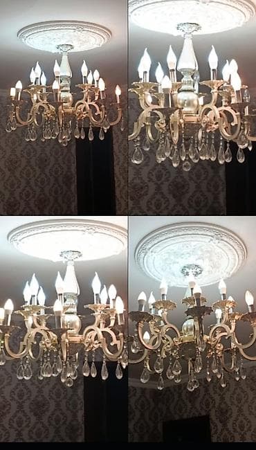 Çılçıraq, 10 və daha çox lampa, Metal