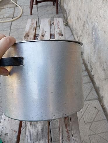 Qazan, rəng - Gümüşü, Alüminium, 5-dən çox l, 22 sm, Rusiya — 2