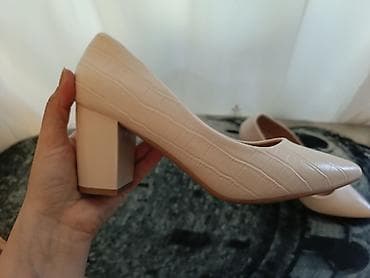 dəri bosonojkalar: Tuflilər, Ölçü: 36, rəng - Bej, İşlənmiş — 3