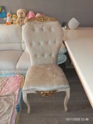 taxta stol stul satiram: Qonaq otağı üçün, İşlənmiş, Açılmayan, Dördbucaq masa, 6 stul — 6