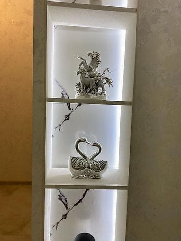 dekorativ quslar: Fiqur, Keramika, rəng - Gümüşü — 2