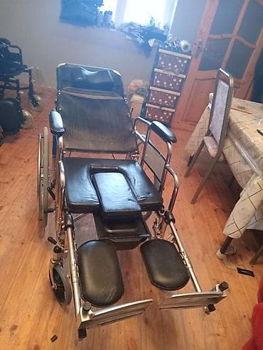 Tualet funksiyalı əlil arabası - Çərçivə: paslanmayan metal