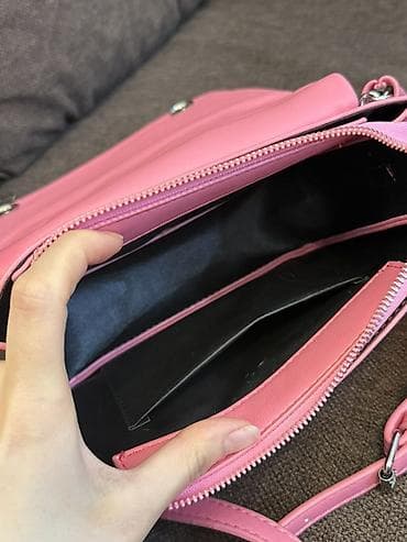 sumqa: Çanta yenidir Məhsul: Qadın çiyin çantası – çəhrayı - Material — 2