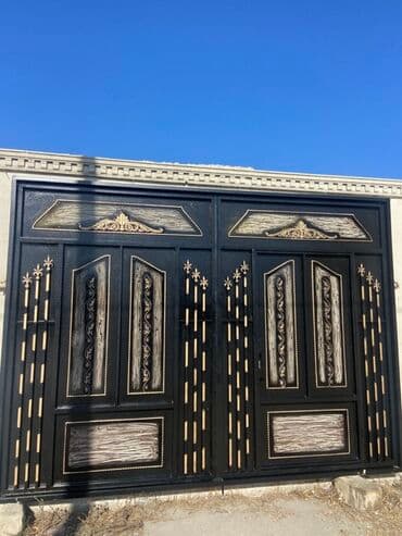 işləmiş dərvazalar: Yeni Dəmir Həyət darvazası, 3 m, Mexaniki, Qapı ilə, rəng - Qara, Kredit var, Ödənişli quraşdırma, Ünvandan götürmə, Ödənişli çatdırılma, Rayonlara çatdırılma — 3