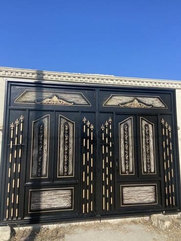 fab lak: Yeni Dəmir Həyət darvazası, Yana açılan, 350 m, Avtomatik, Qapı ilə, rəng - Qara, Kredit yoxdur, Ödənişli quraşdırma, Ünvandan götürmə, Ödənişli çatdırılma, Rayonlara çatdırılma — 2