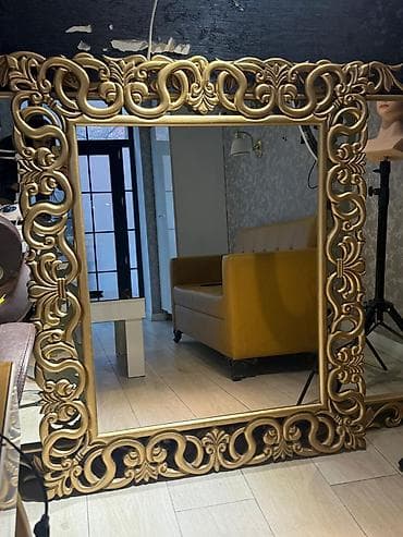 Güzgü Divar üçün, Düzbucaqlı, Dekorativ, Naxışlı