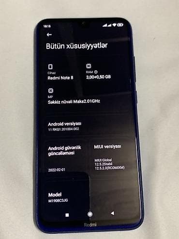 redmi 8 ikinci el: Redmi Note 8, 32 GB, rəng - Mavi, Barmaq izi, İki sim kartlı, Face ID — 4
