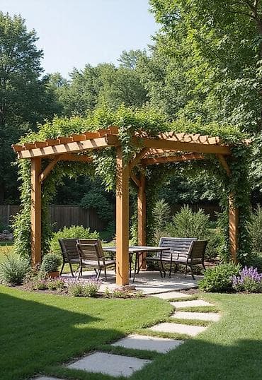 Мебель на заказ: Bağ üçün taxta pergola – dizayn və quraşdırma xidməti - Material — 4