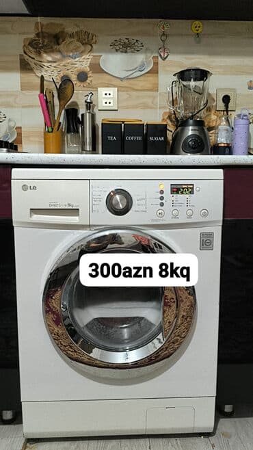 Asia: Paltaryuyan maşın LG, 8 kq, Avtomat, Qurutmasız, Kredit yoxdur — 1