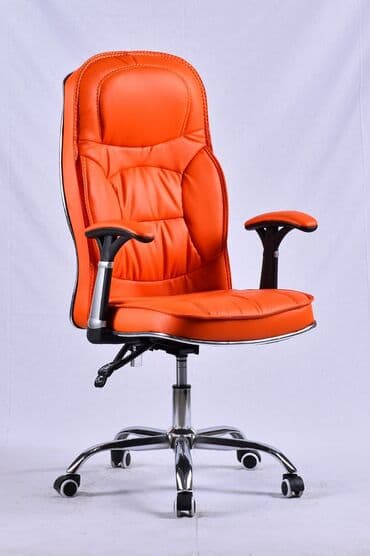 офисные кресла: Новый, С колесиками, Рукояти не регулируются, Кожа — 6